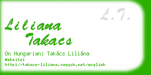 liliana takacs business card